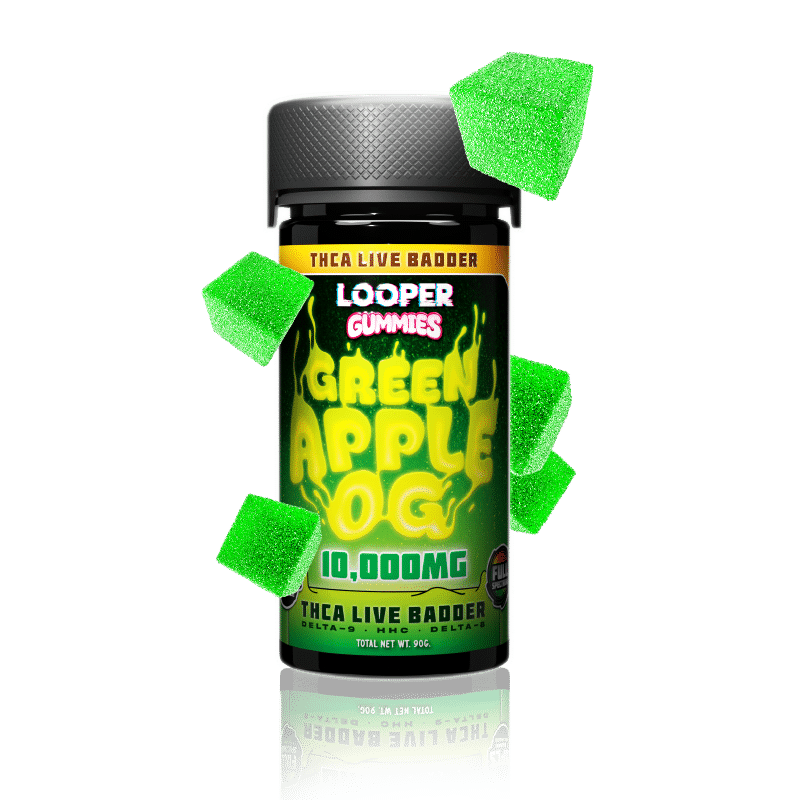 THC-A Live Badder Gummies: Green Apple OG