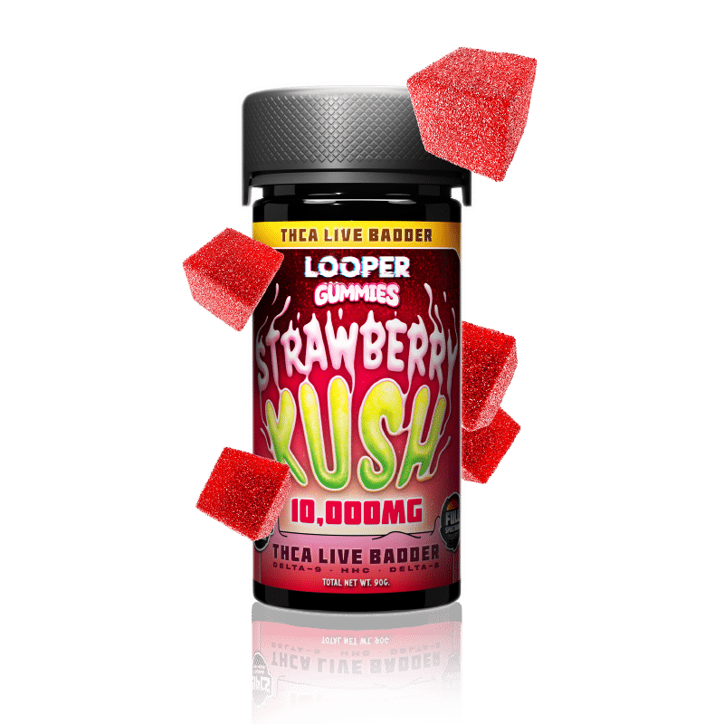 THC-A Live Badder Gummies: Strawberry Kush
