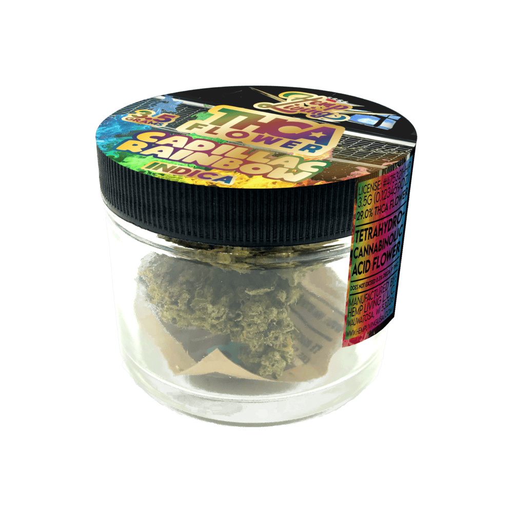 Hemp Living – THCA Flower 3.5g Jar – Cadillac Rainbow