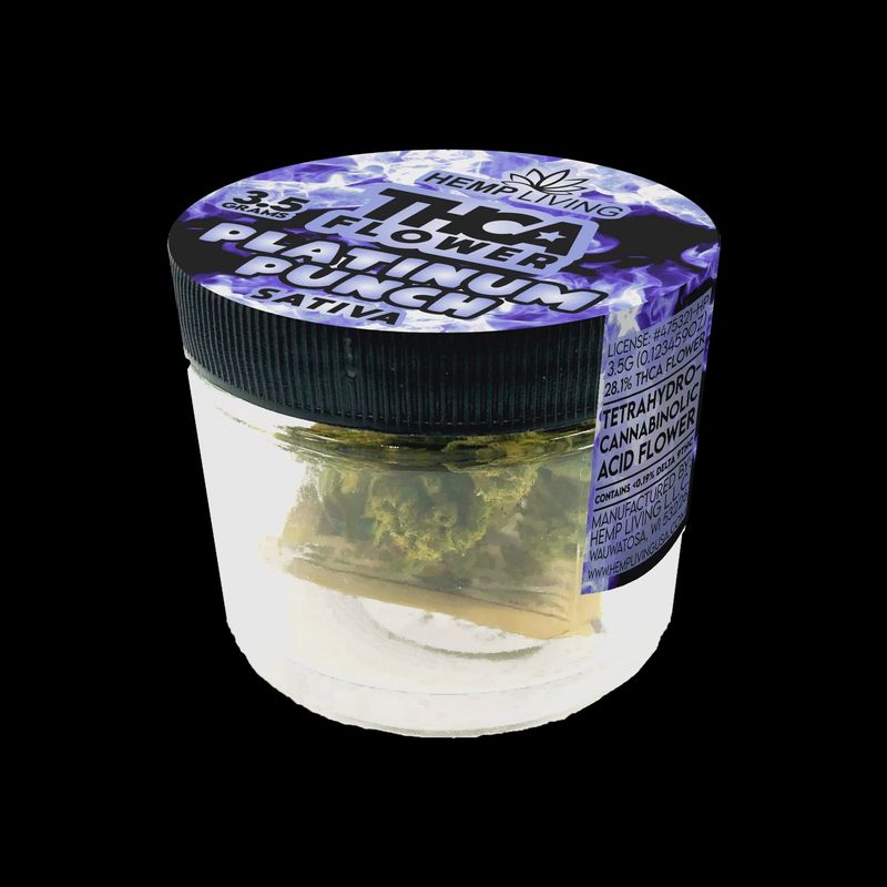 Hemp Living – THCA Flower 3.5g Jar – Platinum Punch