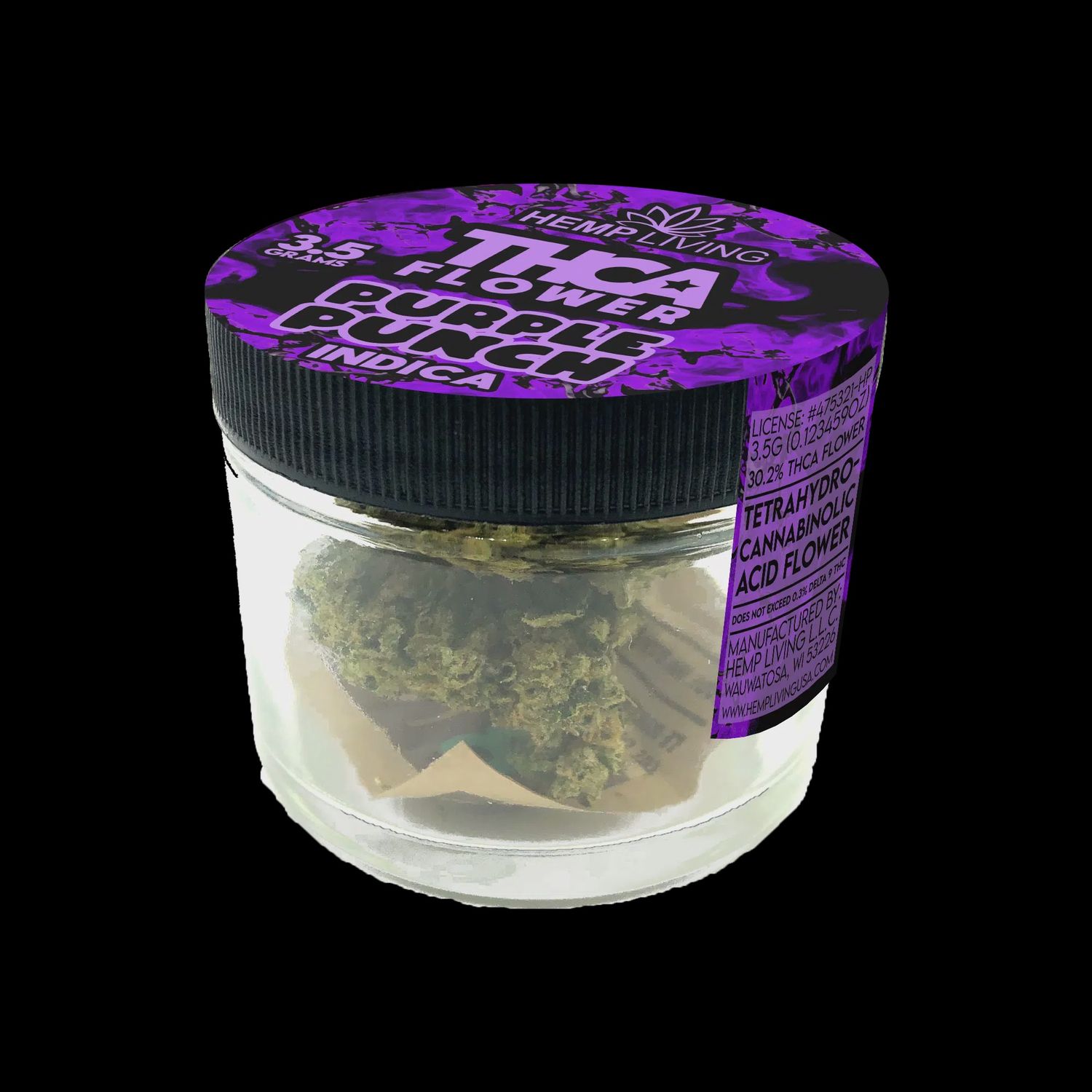 Hemp Living – THCA Flower 3.5g Jar – Purple Punch
