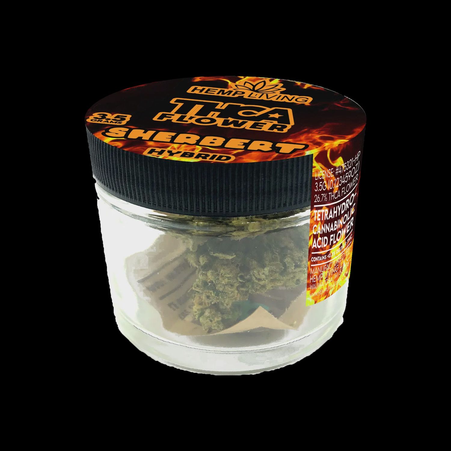 Hemp Living – THCA Flower 3.5g Jar – Sherbert