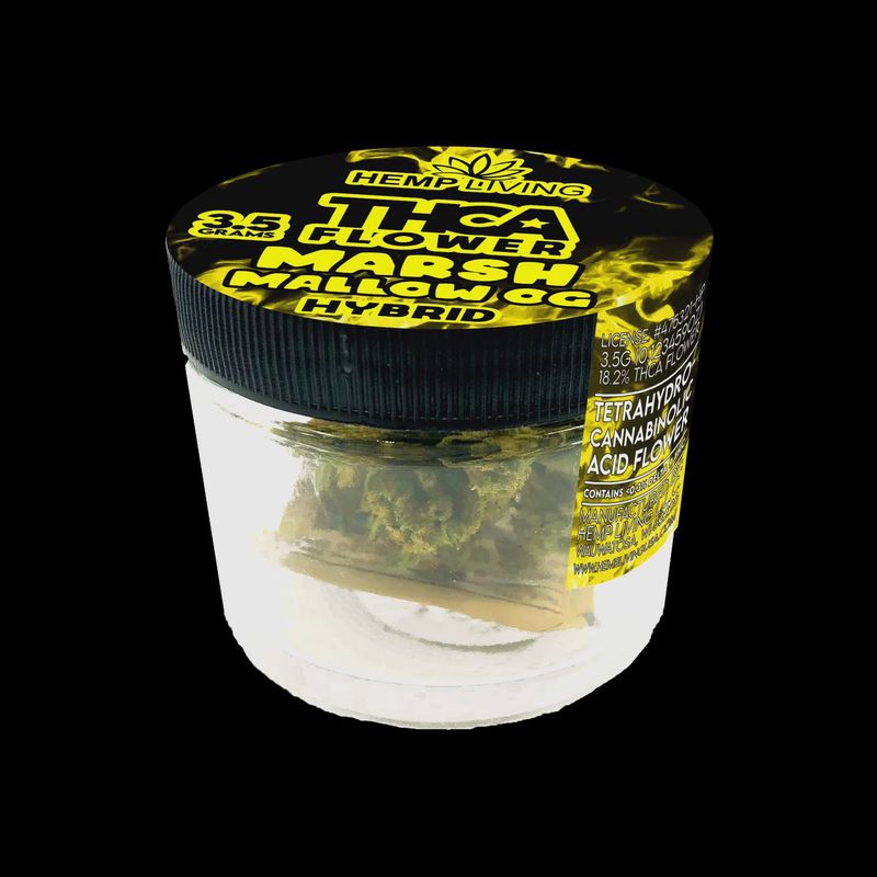 Hemp Living – THCA Flower 3.5g Jar – Marshmallow Og