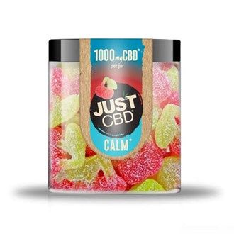 Just CBD Gummies Jar – Sour Cherries, 1000mg