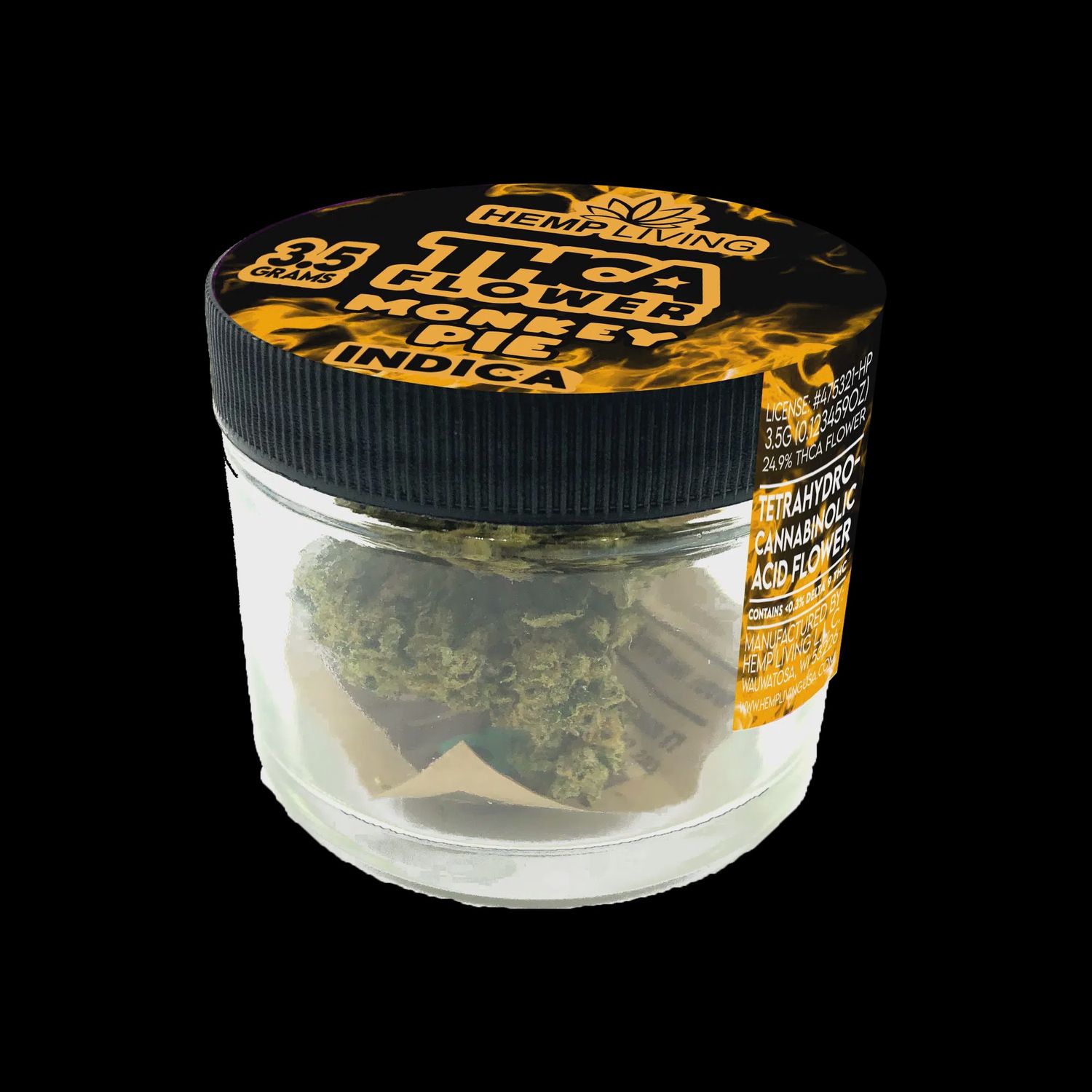 Hemp Living – THCA Flower 3.5g Jar – Monkey pie