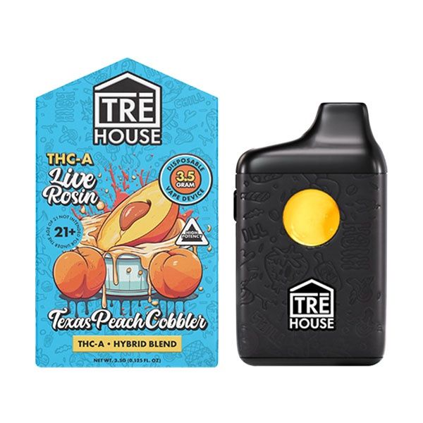 Pen - Texas Peach Cobbler - Hybrid - Live Rosin - THC-A - 3.5 Grams