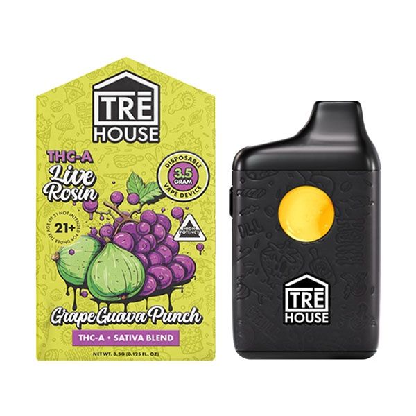Grape Guava Punch – Live Rosin Sativa THC- A Vape Pen – 3.5g