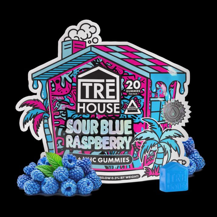 Gummies - Delta 9 w/ HHC - Sour Blue Raspberry - 20ct