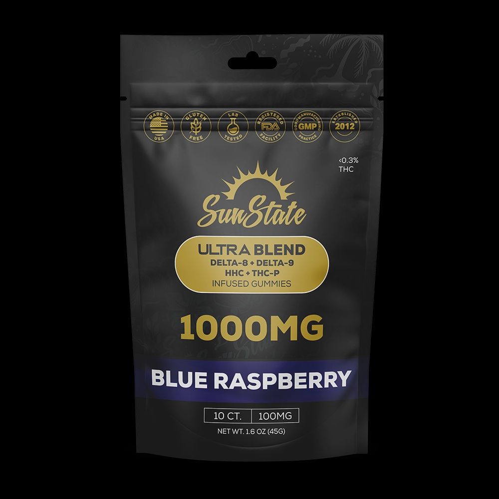 Ultra Infused Gummy Grab N’ Go Bag 10ct 1000mg Blue Raspberry