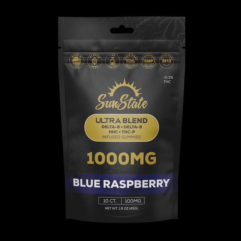 Ultra Infused Gummy Grab N’ Go Bag 10ct 1000mg Blue Raspberry