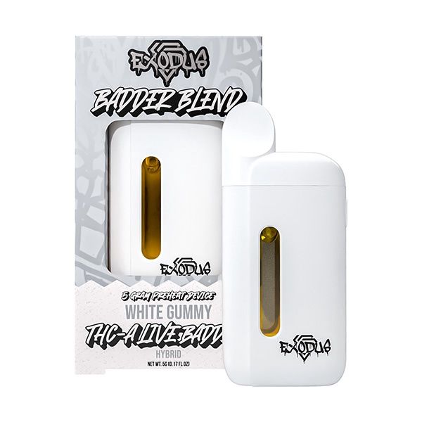 Exodus THCA Live Badder Disposable Vape | 5g White Gummy