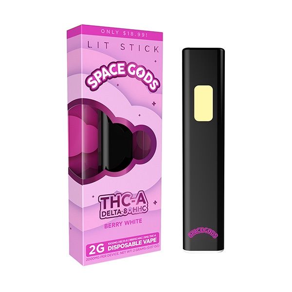 Space Gods Lit Stick Disposable | 2g Berry White