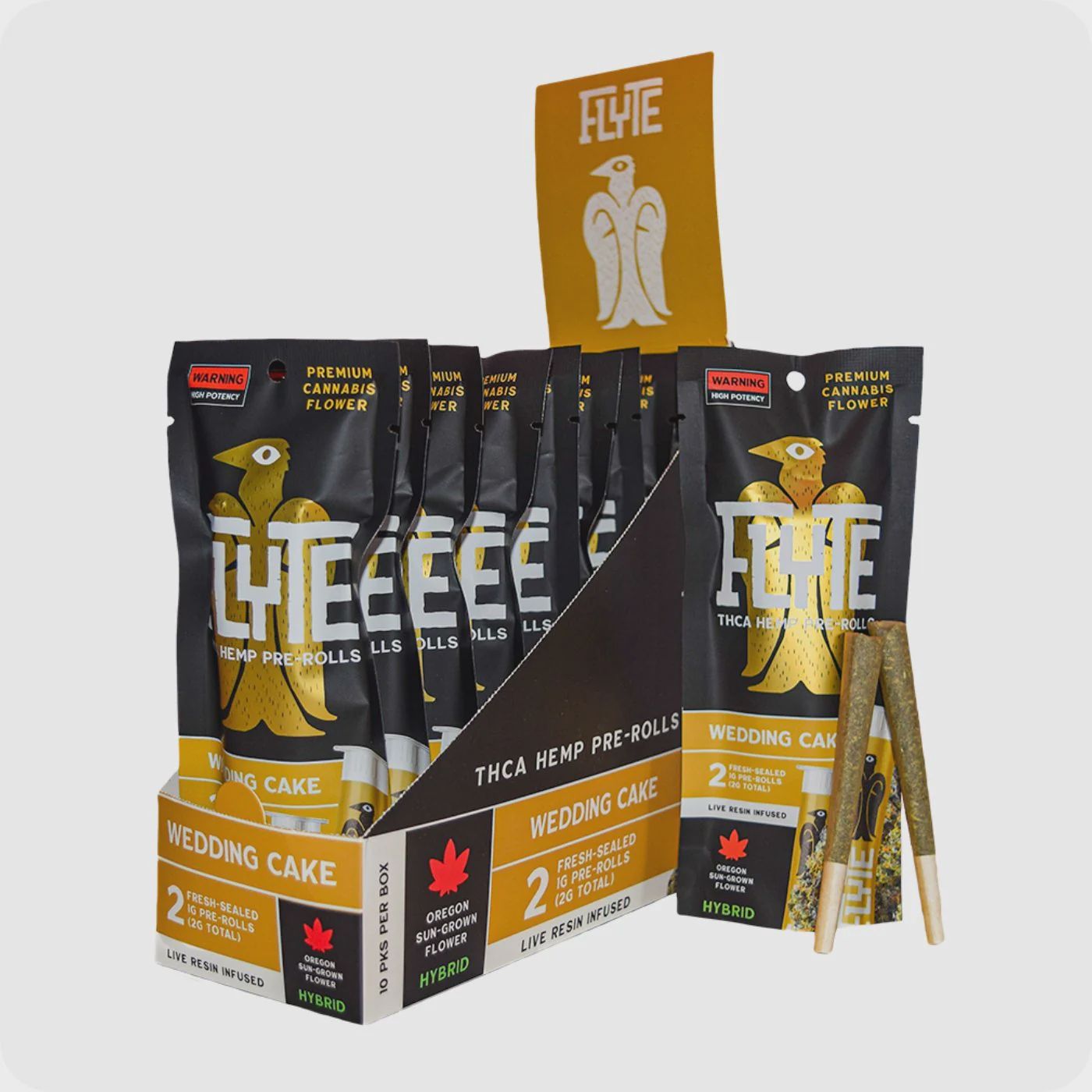 Flyte THCA Hemp Pre Rolls (2 PC) ( 2 Gram ) Wedding Cake