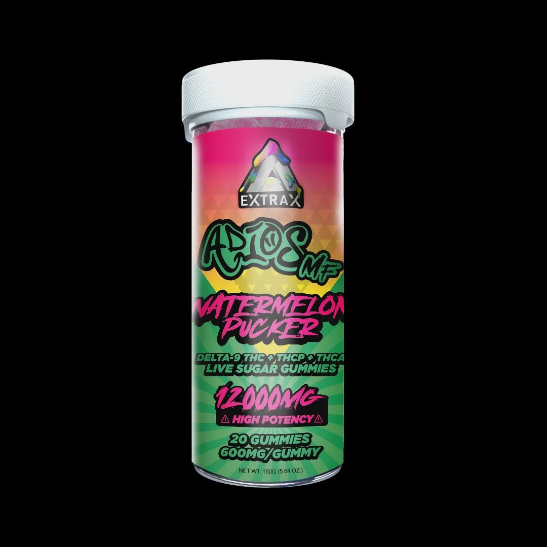 THCa Live Sugar 12000mg Gummies | Adios MF Watermelon Pucker