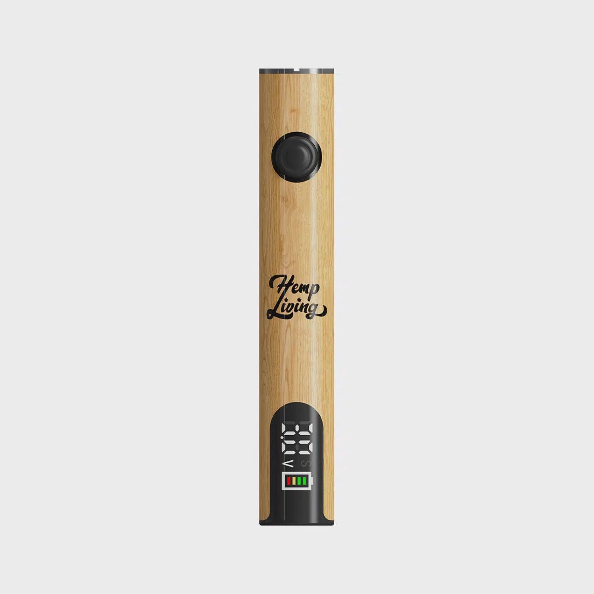 Hemp Living – 510 Thread Variable Voltage LED Display Smart Vape Battery Wood