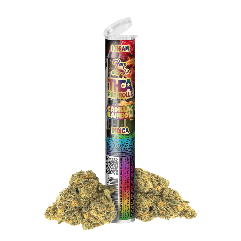 Hemp Living – THCA Flower 1g Pre-roll – Cadillac Rainbow