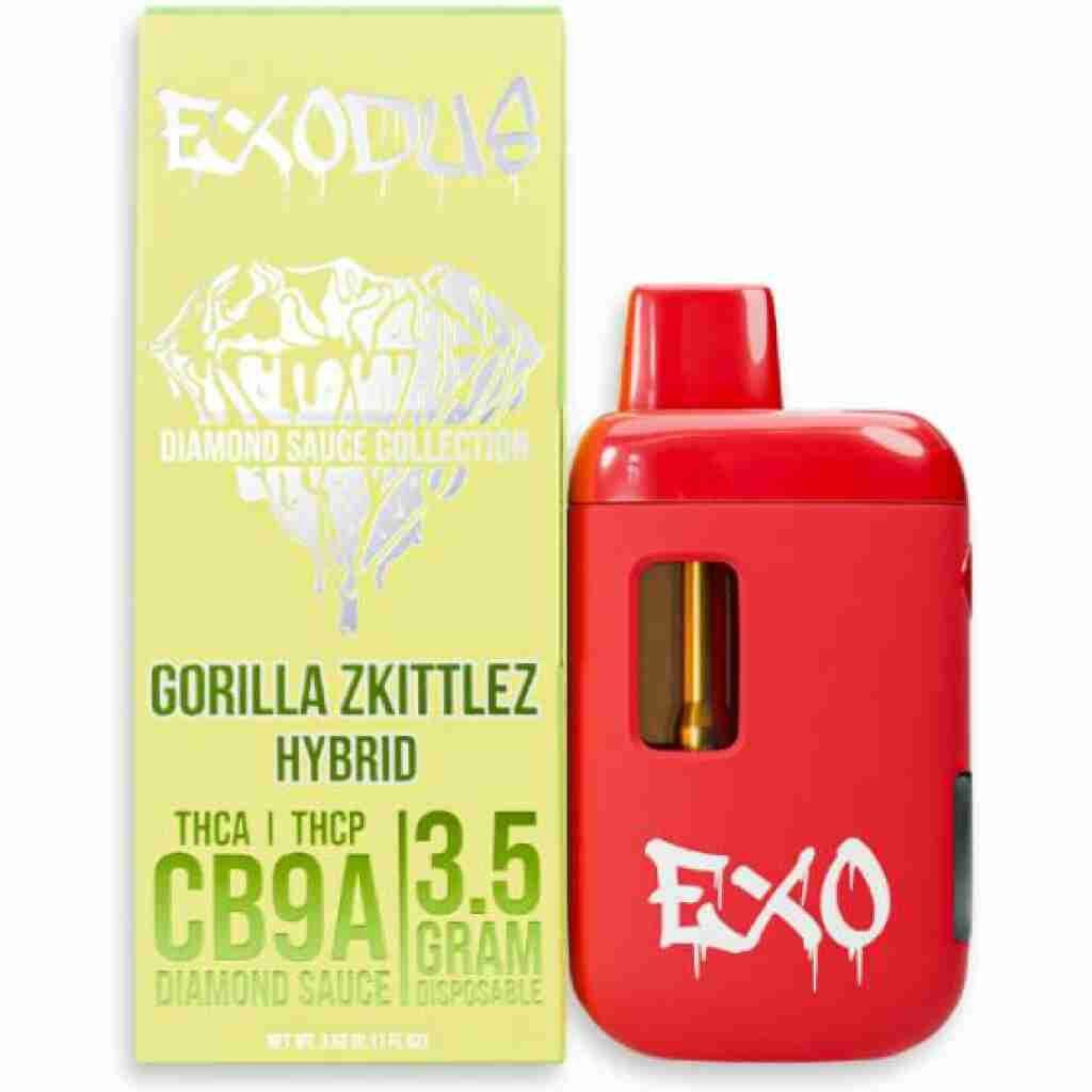 Exodus Diamond Sauce Collection CB9A + THCA Disposable | Gorilla Zkittlez – 3.5g