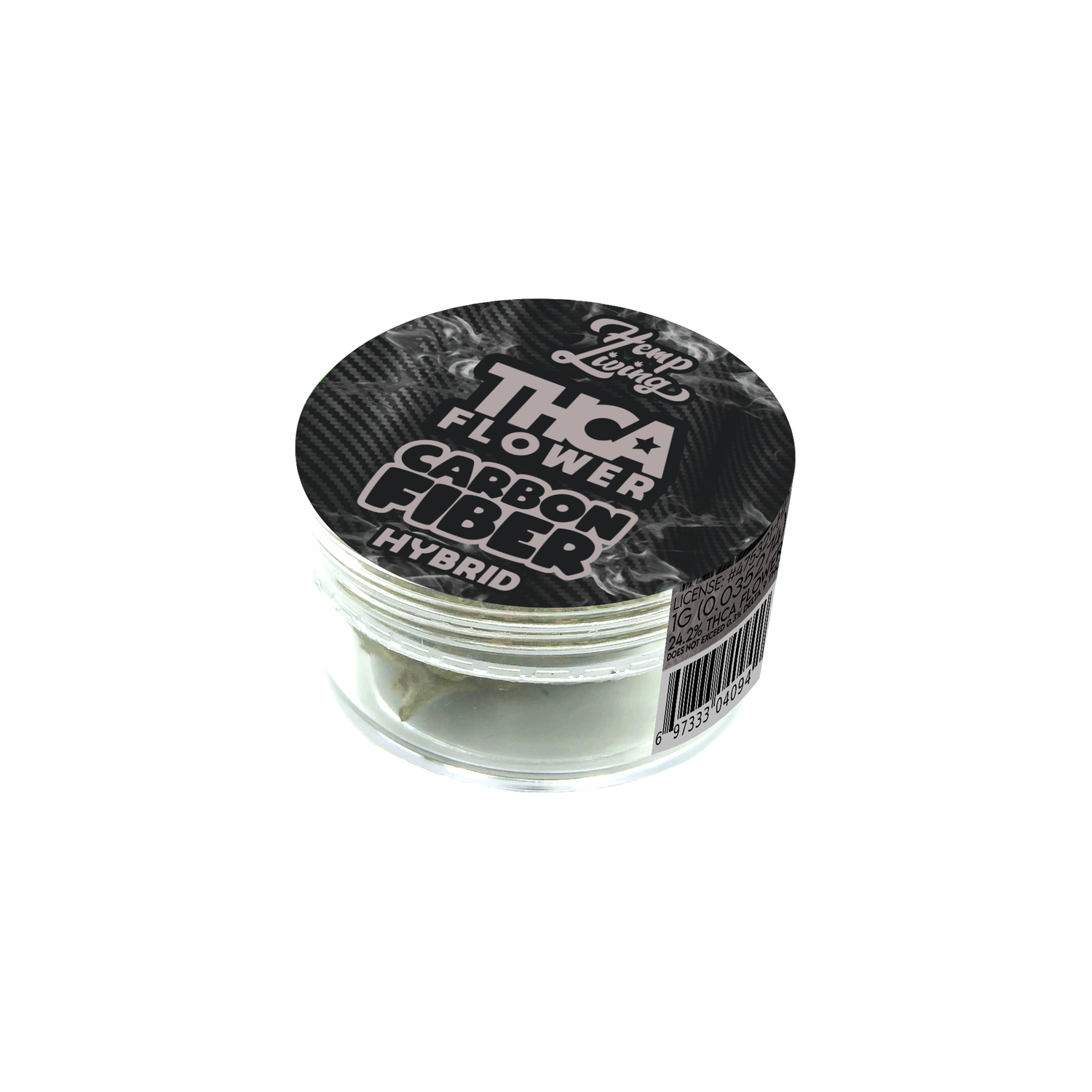 Hemp Living – THCA Flower 1g Jars – Carbon Fiber
