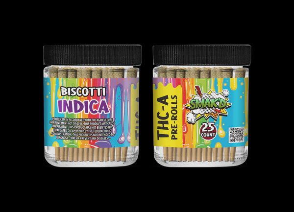 SMAK&#39;D THCA Diamonds Pre-Rolls (6) Strains