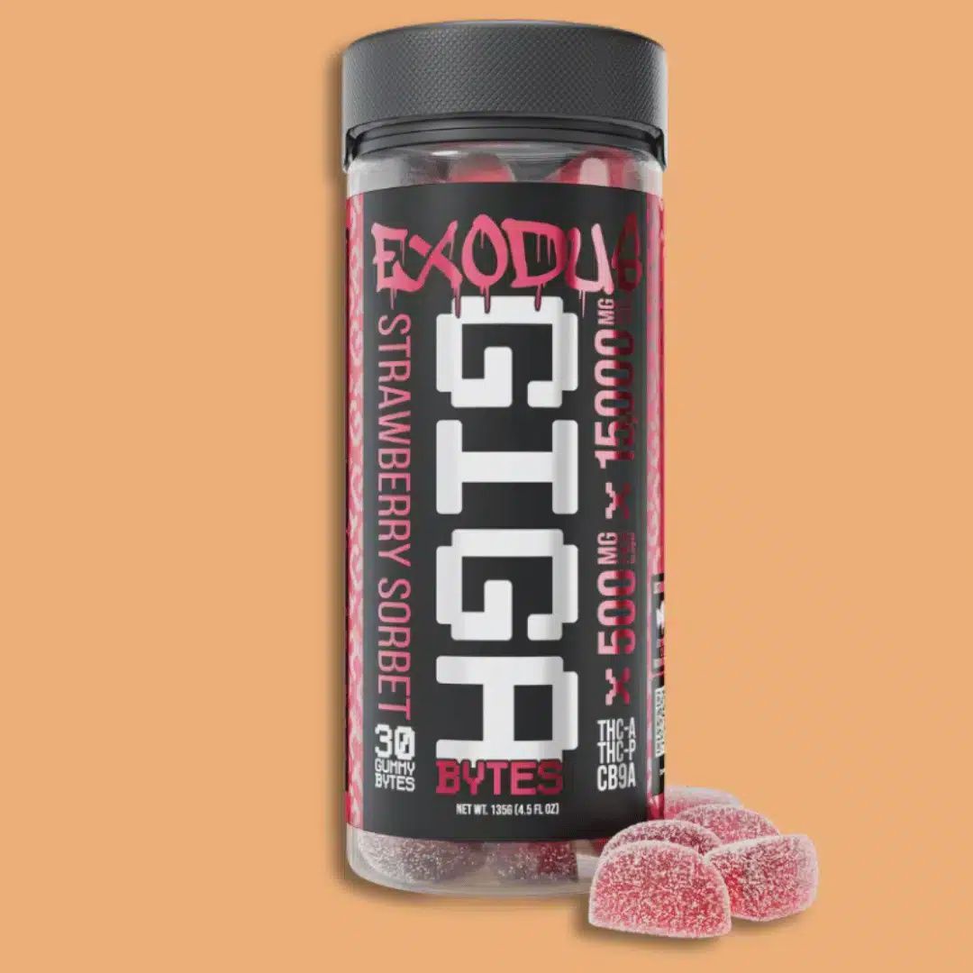 Exodus Gigabytes Gummies | (30ct) 15000mg Strawberry Sorbet