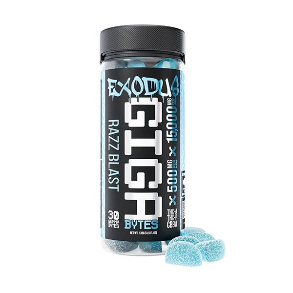 Exodus Gigabytes Gummies | (30ct) 15000mg Razz Blast