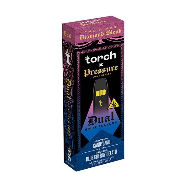 Torch x Pressure Dual Flavor Disposable | 3g Candyland X Blue Cherry Gelato