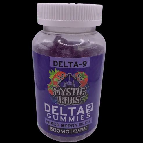 Mystic Labs 50ct Delta 9 Gummies Mixed Berry Blitz