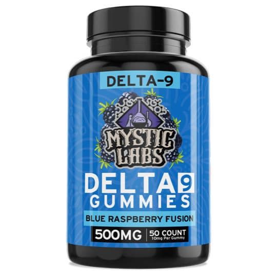 Mystic Labs 500mg Delta-9 Blue Raspberry Gummies 50ct