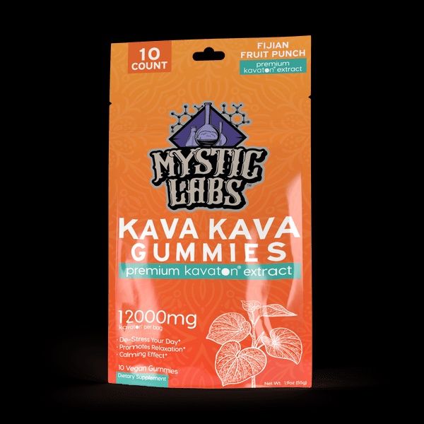 Mystic Labs Kavatron Fruit Punch Kava Gummies 10ct Pack