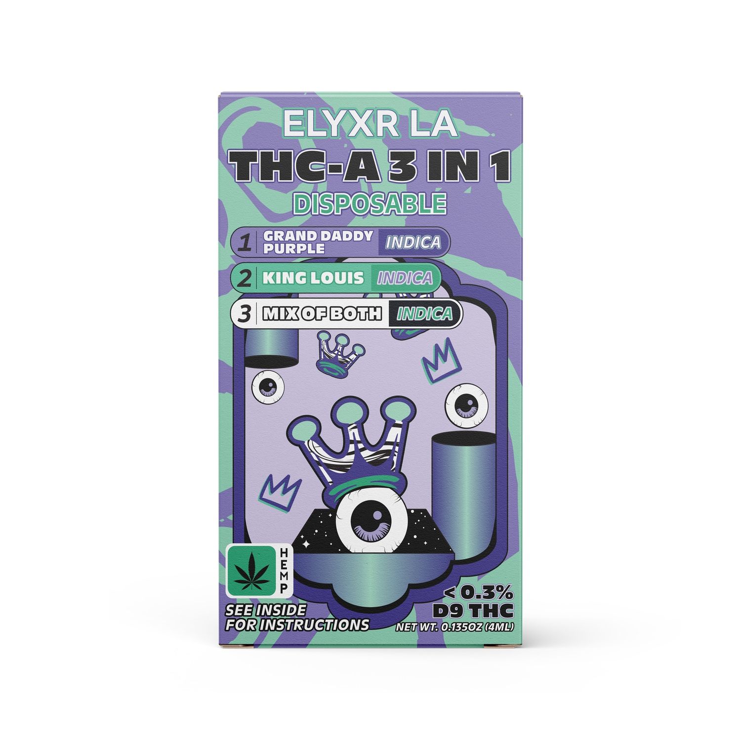 Elyxr THC-A 3-in-1 Disposable 4 Grams (4000mg)