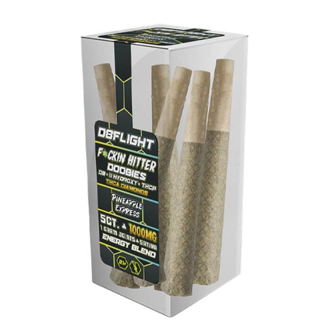 D8FLIGHT DOOBIES D9.11HYDROXY + THCP + THCA DIAMONDS 1GM JOINTS 5CT/ JAR