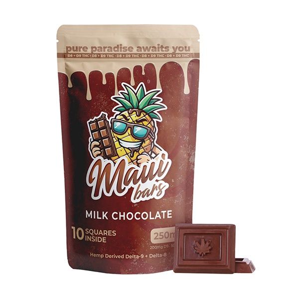 Maui Labs D9 + D8 Chocolate Bars | (10pcs) 250mg Milk Chocolate