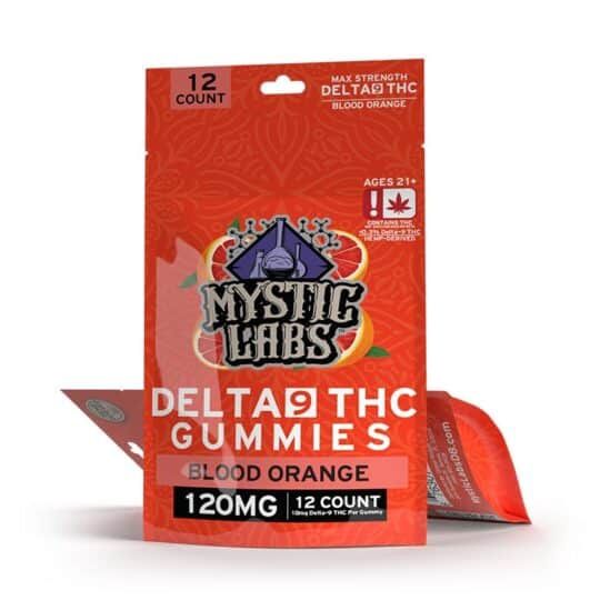 Mystic Labs 12ct Delta 9 Gummies Blood Orange