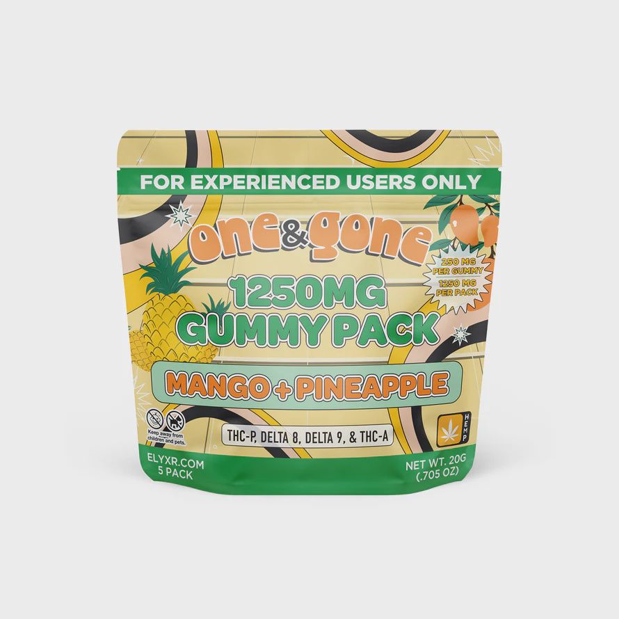 ELYXR One &amp; Gone Gummies (THC-P, Delta 8, Delta 9, &amp; THC-A) 1250mg