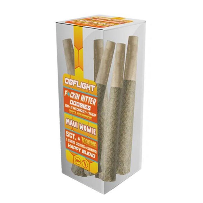 D8FLIGHT DOOBIES D9.11HYDROXY + THCP + THCA DIAMONDS 1GM JOINTS 5CT/ JAR MAUI WOWIE