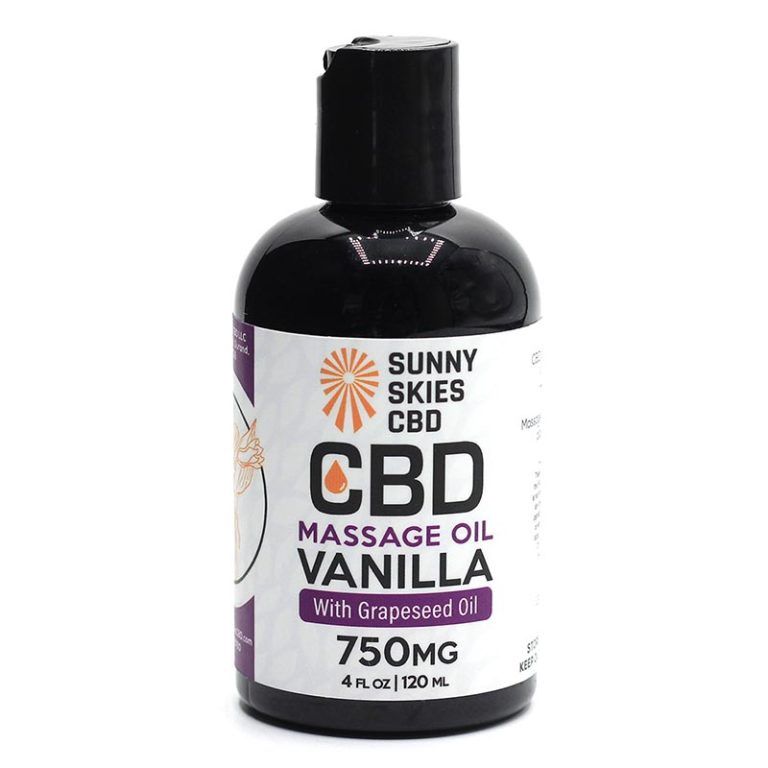 Sunny Skies 750mg CBD Massage Oil – Vanilla