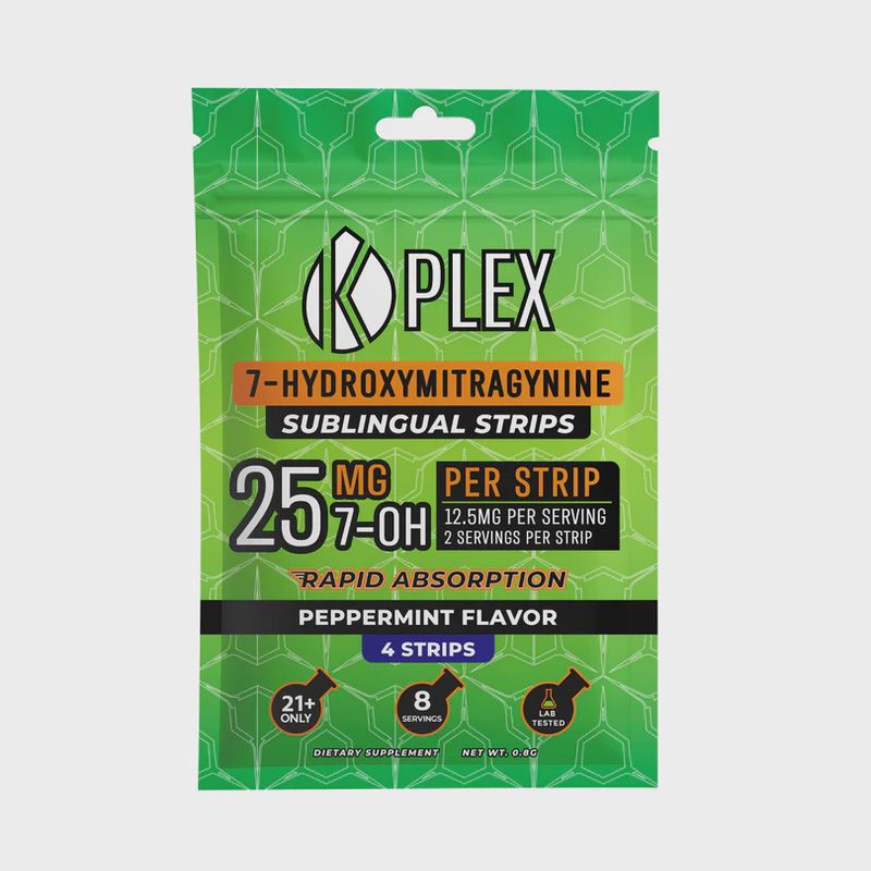 K PLEX 25MG 7-Hydroxy Peppermint Sublingual Strips