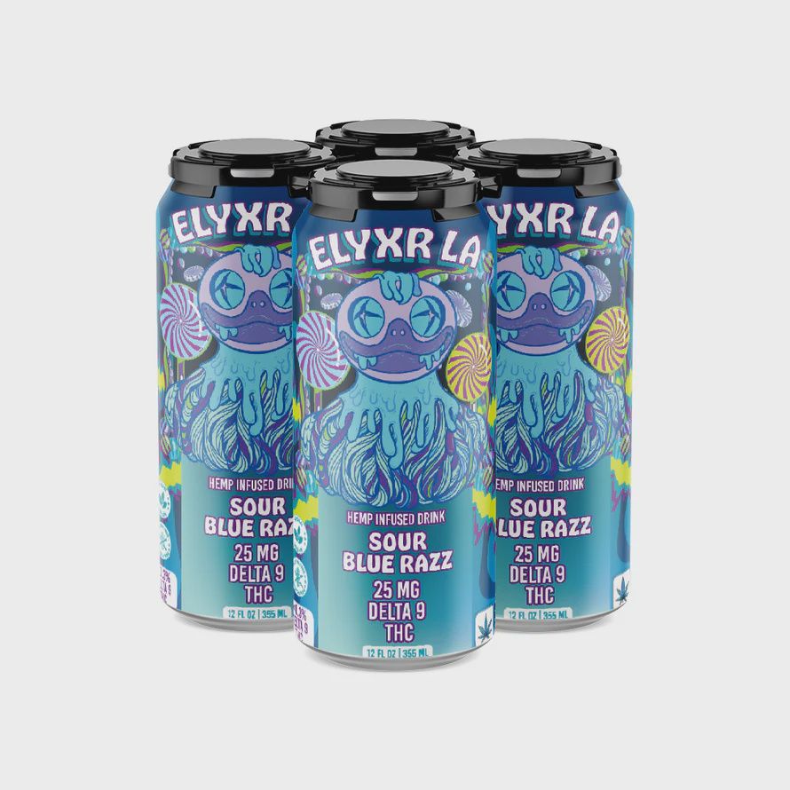 Elyxr Delta 9 Drinks (25mg D9) Blue Razz