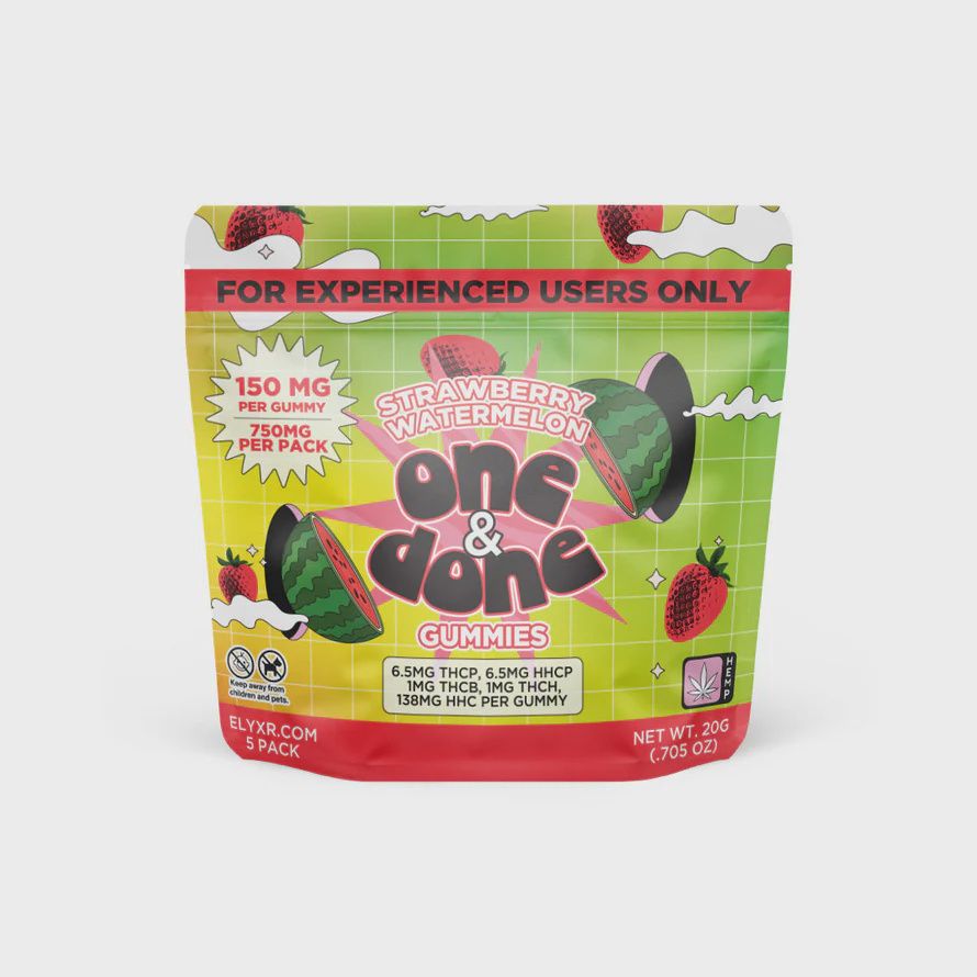 Elyxr One &amp; Done Gummies (THC-P, HHC-P, THC-B, THC-H &amp; HHC) 750mg