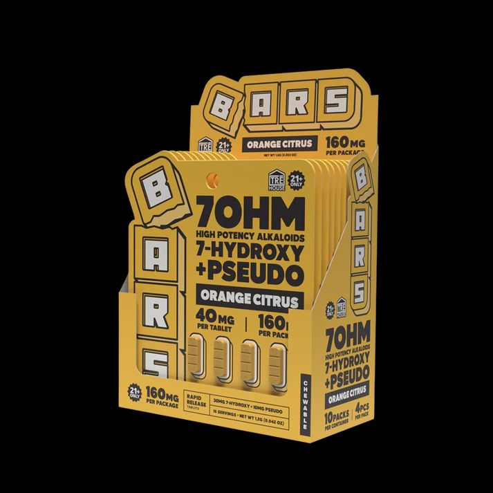 Tre House BARS 7OH + Pseudo Tablets | Orange Citrus | (4ct) 160MG