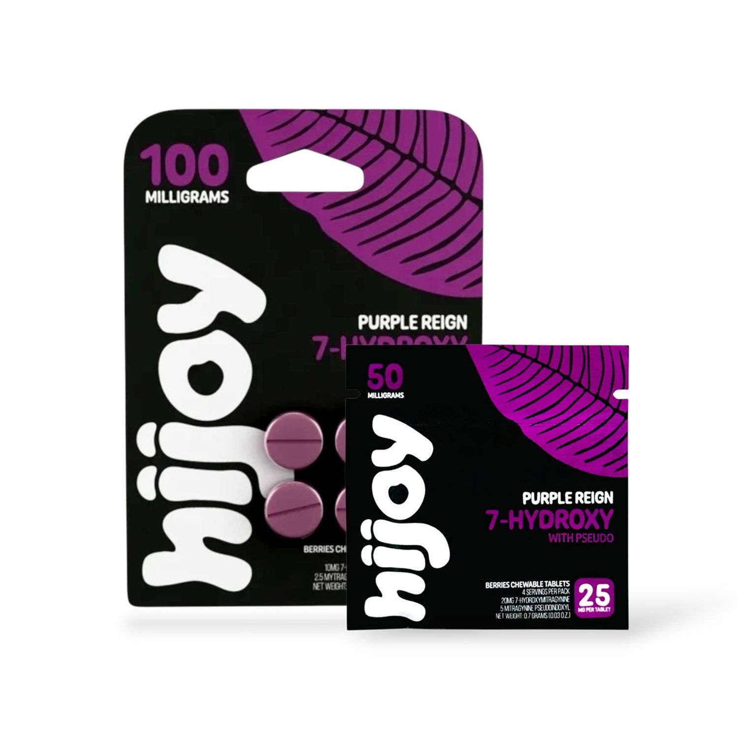 Hijoy 7- Hydroxy with Pseudo Tablets Purple Reign Mixed Berries 25mg