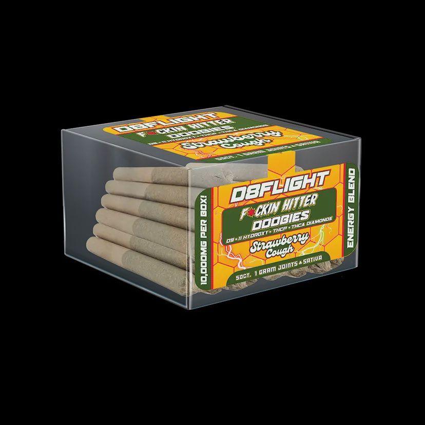 D8Flight Doobies Joints | Premium 1GM with D9.11Hydroxy, THCP &amp; THCA Diamonds Strawberry cough (5ct)