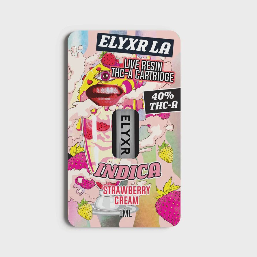 Elyxr Live Resin THC-A Cartridge 1 Gram (1000mg) Strawberry Cream