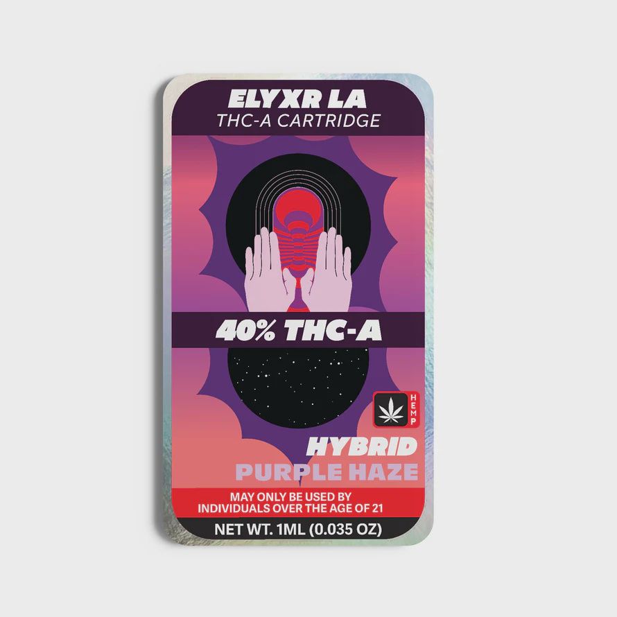 Elyxr Live Resin THC-A Cartridge 1 Gram (1000mg) Purple Haze