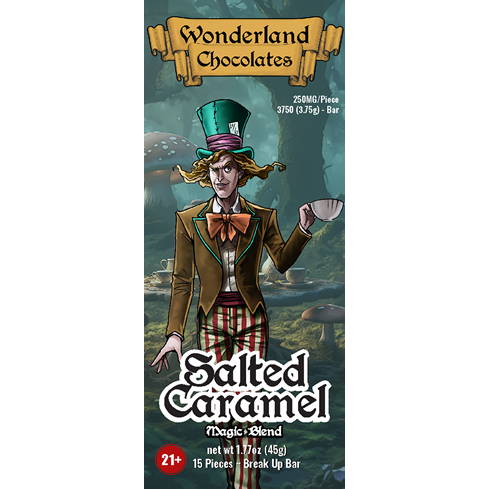 Wonderland Chocolates Magic Mushroom Blend Break Up Bar Salted Caramel