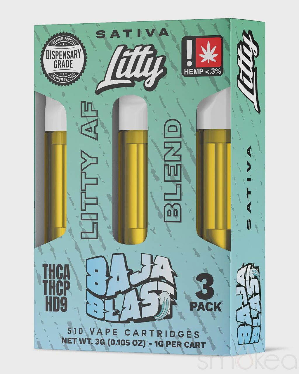 Litty AF Blend Vape Cartridges - Baja Blast (3-Pack)