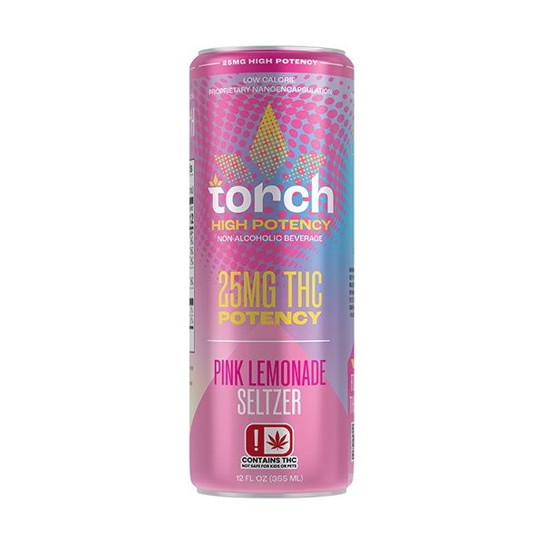 Torch High Potency THC Seltzer | (25mg) 12oz Pink Lemonade
