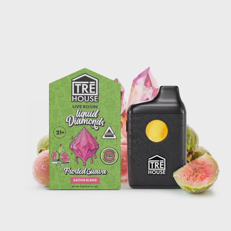 Frosted Guava – Live Rosin Liquid Diamonds Sativa THC Vape Pen – 3.5g
