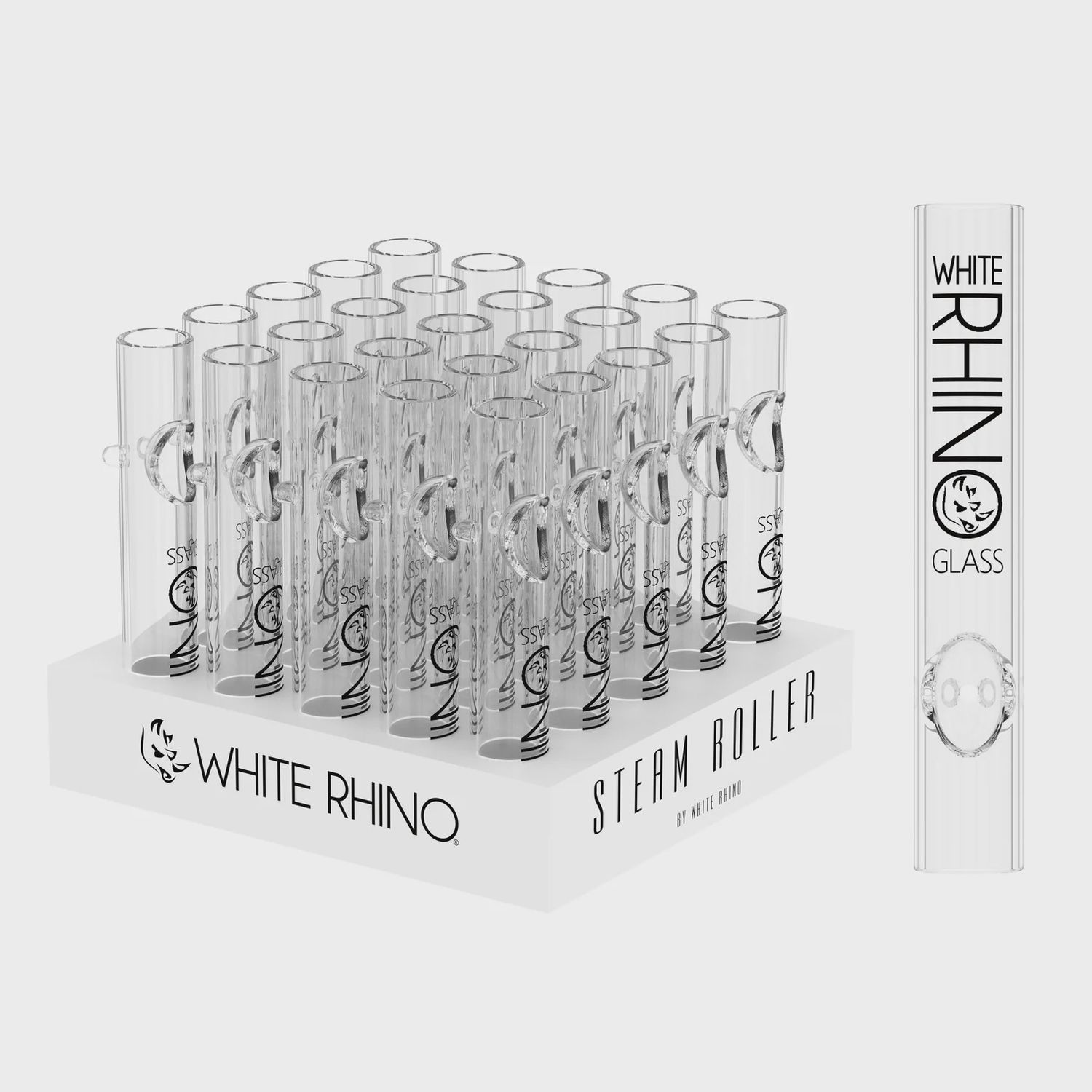 White Rhino Glass Steamroller