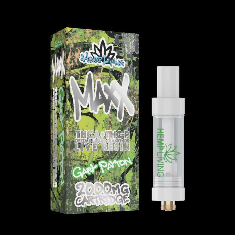 Hemp Living – Maxx – 2g Vape Cartridge w/ Live Resin Liquid Diamonds – THCA + THC-P